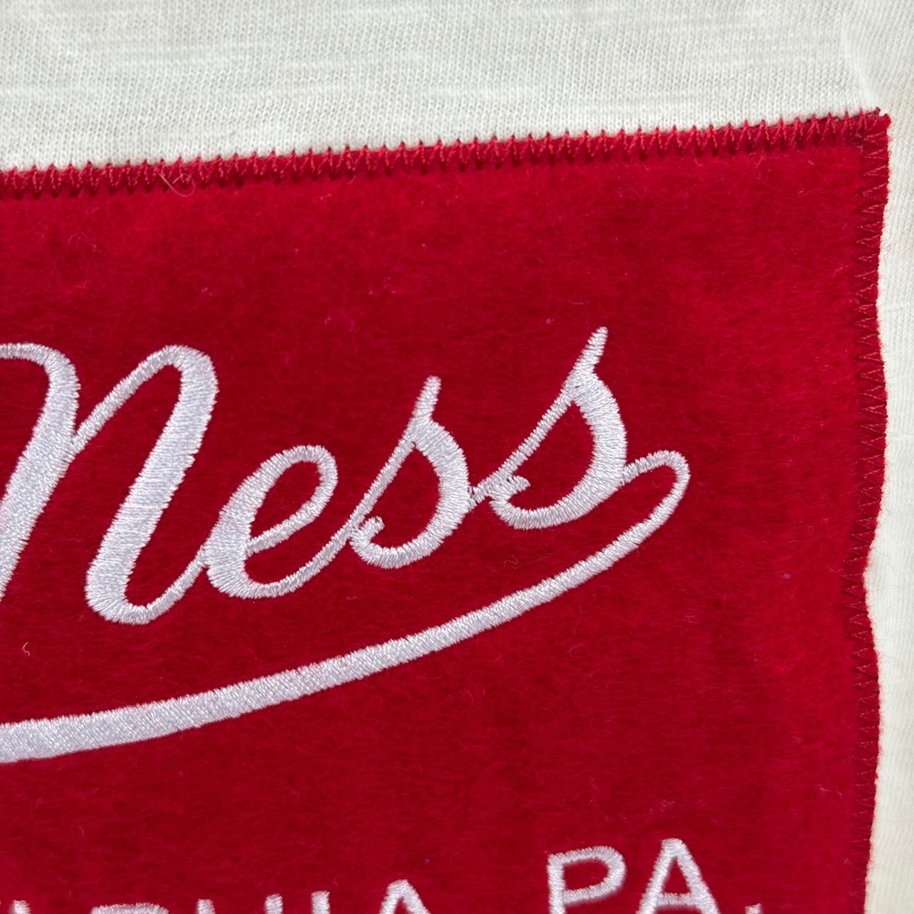 Mitchell & Ness Heritage SS Slub Tee Vintage Logo Cream Mens L FC8332-MNNCRSC - Picture 3 of 8